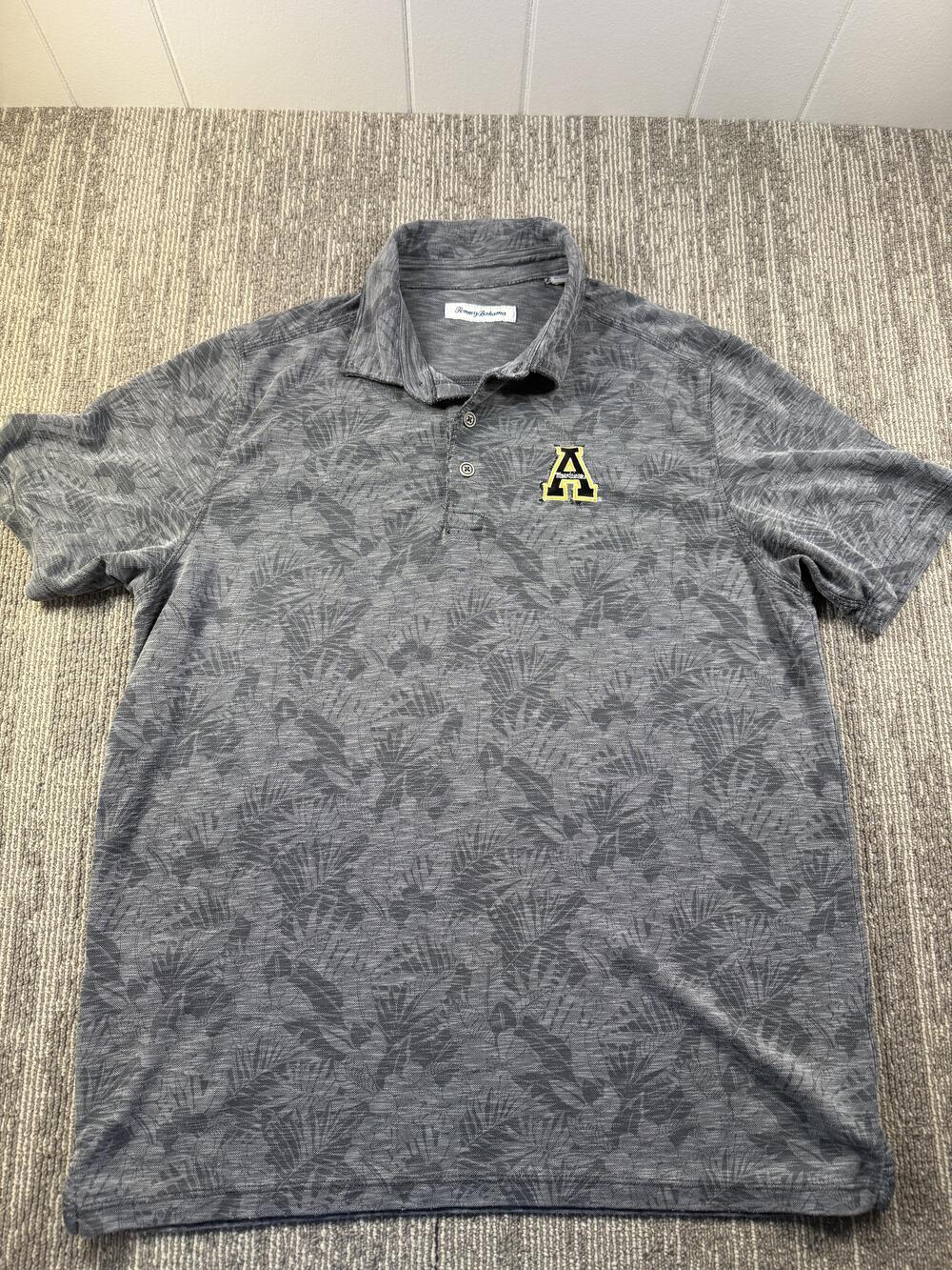 Appalachian State Mountaineers Shirt Mens Large Gray NCAA Football Tommy Bahama